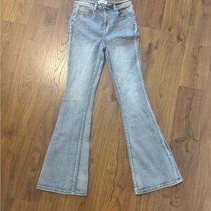 Stylish Light Blue Flare Jeans